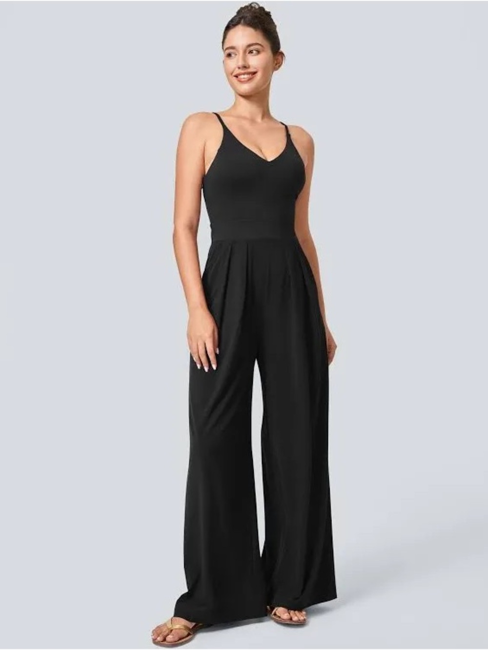 HALARA Breezeful Backless Wide-Leg Jumpsuit